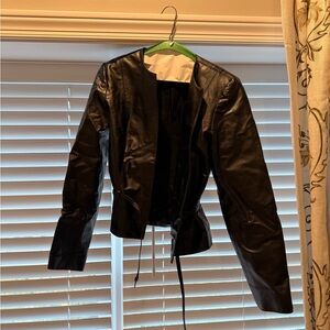 David Meister Black Leather Jacket